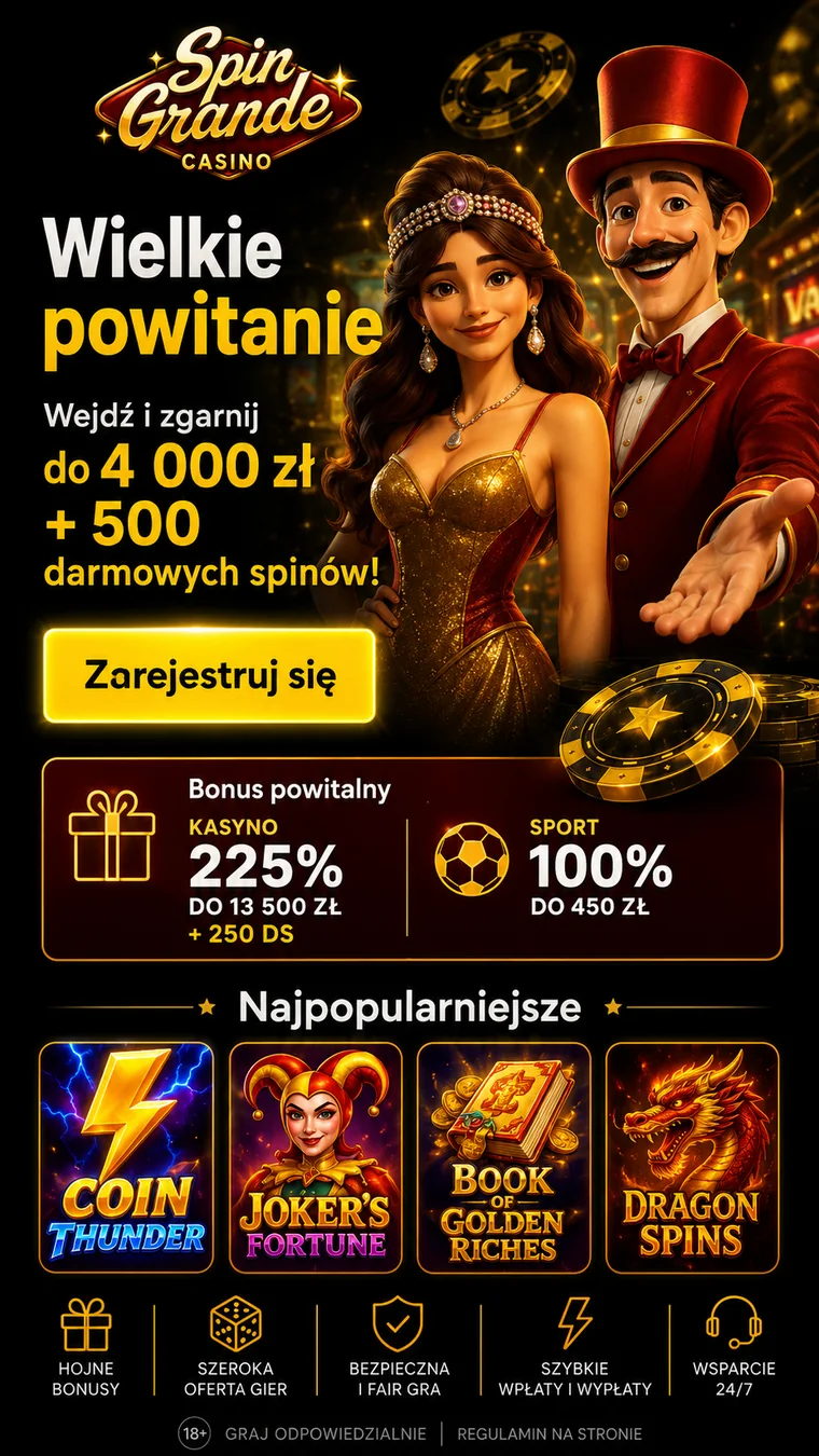 SpinGrande — wielkie powitanie i popularne sloty